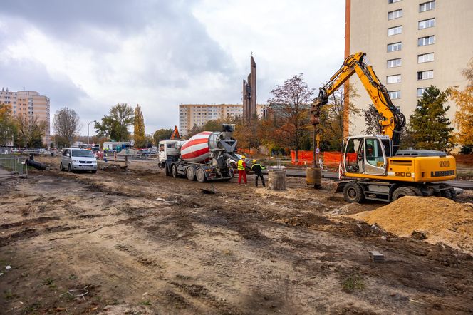 Budowa tramwaju na Stegny w Warszawie