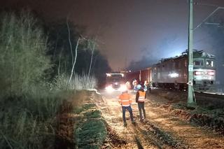 Lokomotywa zderzyła się ze składem towarowym