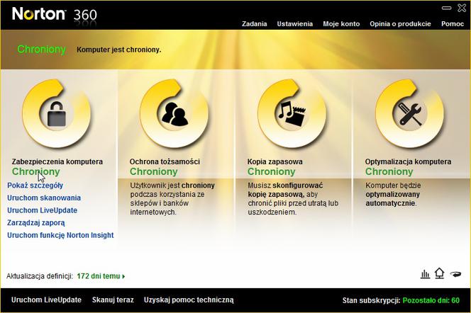 Polski Norton 360 4.0 - konfiguracja