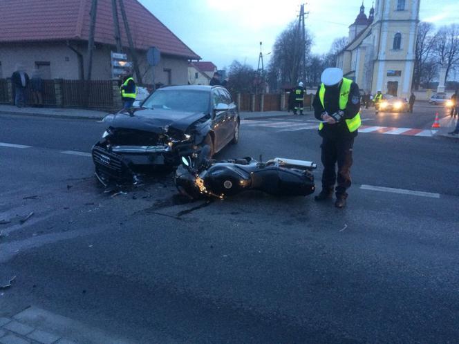 Podkarpacie: Nietrzeźwy motocyklista ranny w wypadku