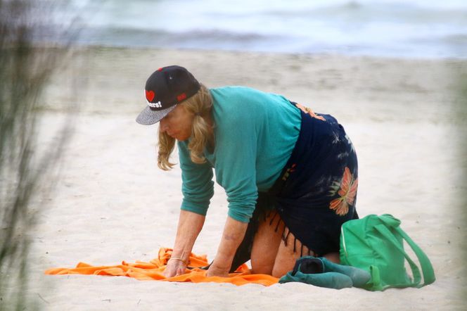 Agnieszka Fitkau-Perepeczko na plaży w Sopocie