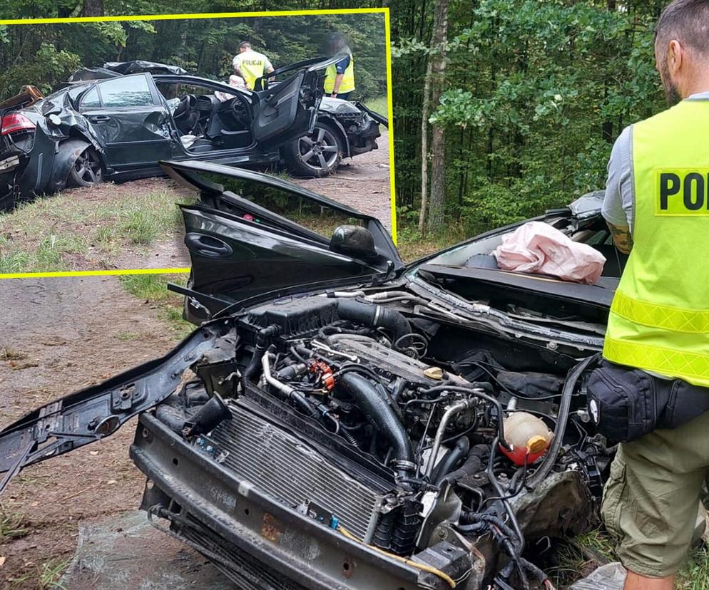  Saab rozbił się na drzewie. W środku było trzech 21-latków.