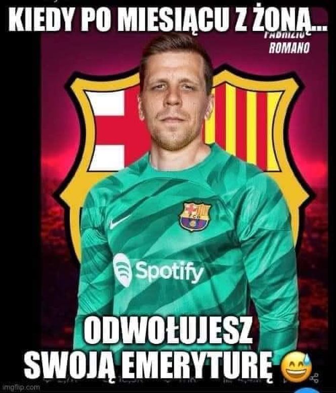 Wojciech Szczęsny w Barcelonie MEMY