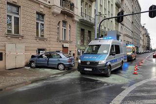 Wypadek na Placu Dąbrowskiego w Łodzi