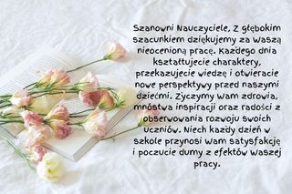 Życzenia od rady rodziców na Dzień Nauczyciela