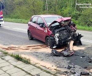 Groźny wypadek drogowy w Rydułtowach. Są poszkodowani