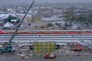 Postęp prac na budowie wiaduktu przy ul. Chełmżyńskiej - styczeń 2025