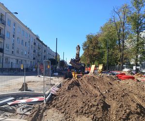 Budowa tramwaju na ul. Rakowieckiej w Warszawie