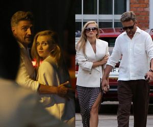 Kaczorowska i Rogacewicz czule trzymali się za ręce! Na widok paparazzi wykonali nagły gest