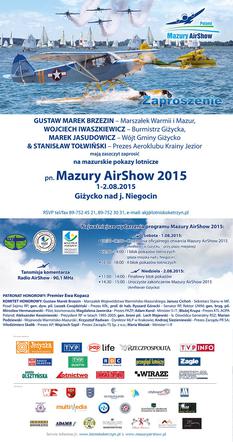 Mazury AirShow 2015 - zaproszenie
