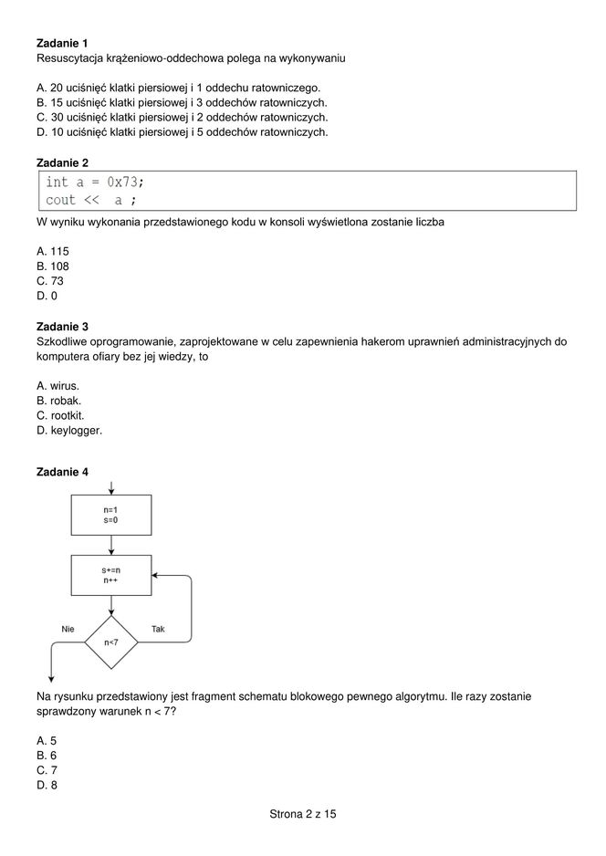 Egzamin zawodowy informatyk - przykładowe zadania. Nazwa kwalifikacji: Projektowanie, programowanie i testowanie aplikacji