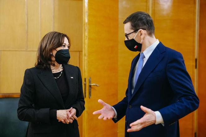 Kamala Harris i Mateusz Morawiecki