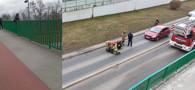 O krok od tragedii! Stanął na skraju mostu i chciał skoczyć [ZDJĘCIA]