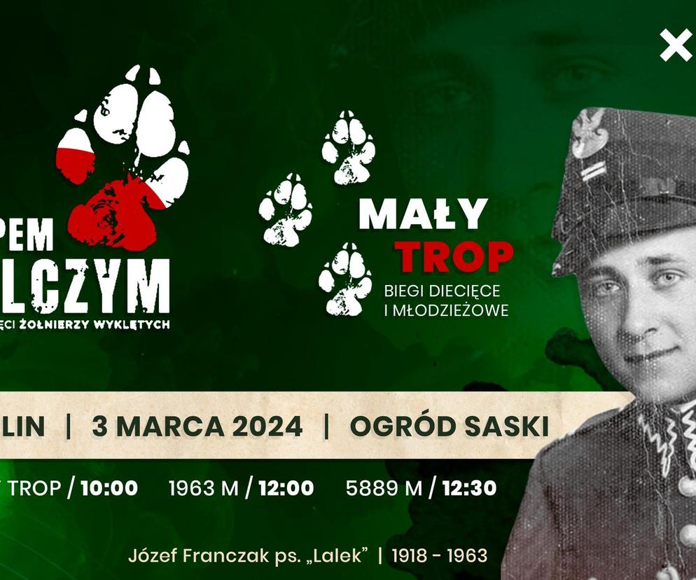 Plakat Biegu Tropem Wilczym 2024