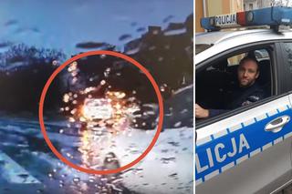 Staranował 10-latka na pasach. Wszystko na oczach policjanta [WIDEO]