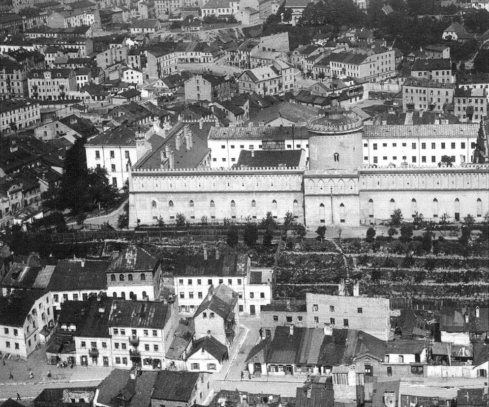 Widok na dawną dzielnicę żydowską z ul. Szeroką w Lublinie