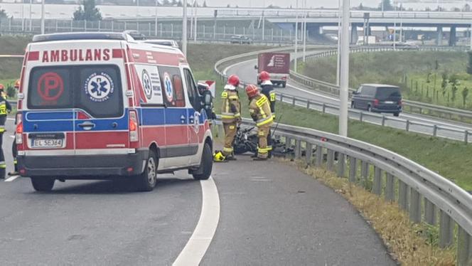 Makabryczny wypadek motocyklisty na S2 