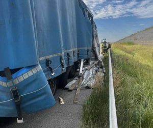 Wypadek na autostradzie A1. Zderzyły się ciężarówki