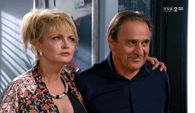 Barwy szczęścia, odcinek 2175. Jerzy (Bronisław Wrocławski), Małgorzata (Adrianna Biedrzyńska)