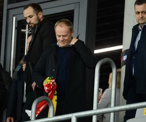 Donald Tusk przyleciał na mecz Litwa - Polska