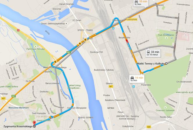 Most Krasińskiego połączy Trasę Krasińskiego z ul. Matki Teresy z Kalkuty