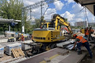 Prace na stacji Warszawa Gdańska (lipiec 2025)