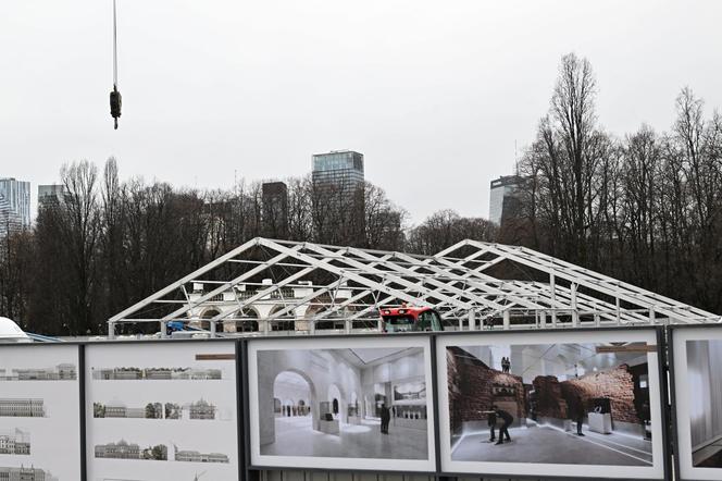 Budowa zadaszenia nad zabytkowymi pozostałościami Pałacu Saskiego 