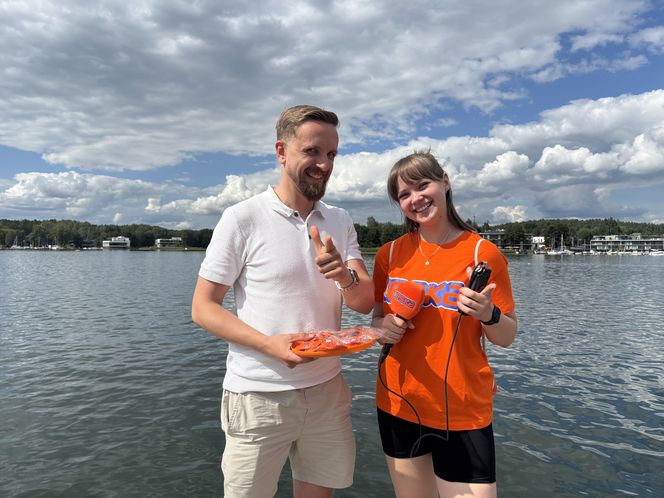 Wakacyjny patrol Eska Summer City na olsztyńskiej Plaży Miejskiej