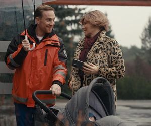 Na dobre i na złe odc. 952. Lucyna (Anna Samusionek), Michał (Mateusz Janicki), Czaruś (Kajetan Szkopek)