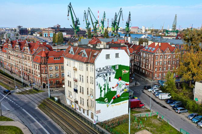 W Gdańsku powstał mural poświęcony Lechii Gdańsk
