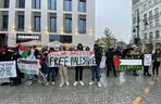 Protest w Łodzi. Zebrali się w centrum miasta by pokazać solidarność z Palestyną [ZDJĘCIA]