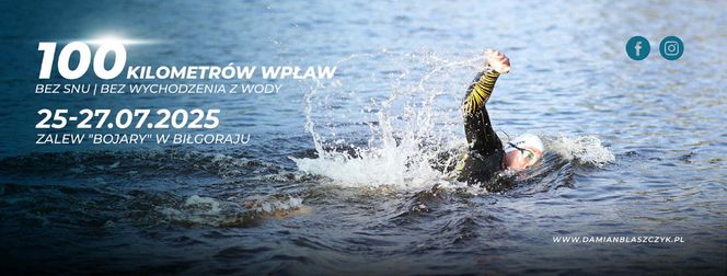 19-letni Damian Błaszczyk z Biłgoraja chce przepłynąć 100 km. Bez przerw!
