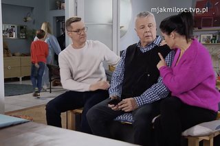 M jak miłość. Kinga (Katarzyna Cichopek), Piotrek (Marcin Mroczek), Misiek (Aleksander Bożyk), Lenka (Olga Cybińska), Marszałek (śp. Emilian Kamiński)