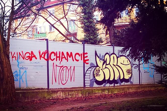 Graffiti w parku im. Nadratowskiego