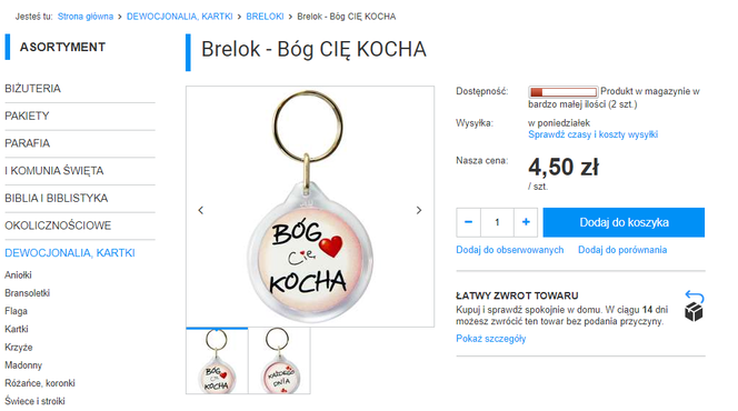 To ojciec Rydzyk sprzedaje w swoim sklepie. Są gry biblijne, komórki, a nawet pamiątki z Peru