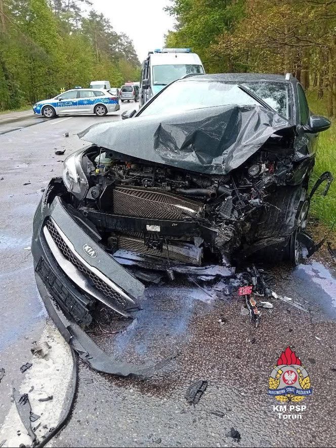 Wypadek na DK nr 80 pomiędzy Bydgoszczą a Toruniem