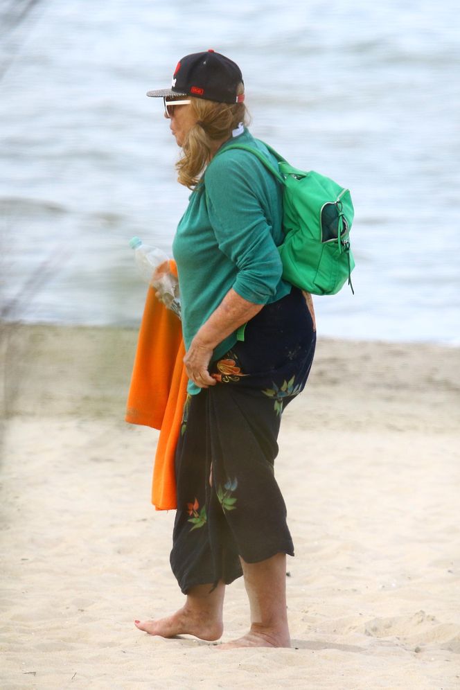 Agnieszka Fitkau-Perepeczko na plaży w Sopocie