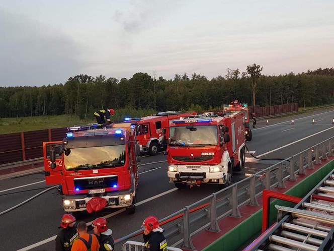 Ogromny pożar na A2