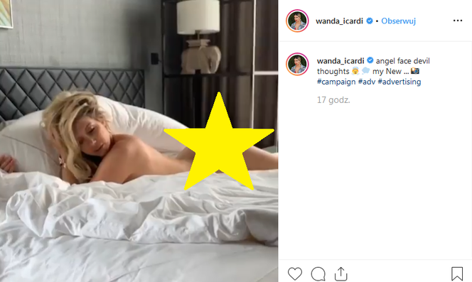 Wanda Nara NAGO w łóżku. Te widoki zapamiętacie na długo!  [WIDEO]