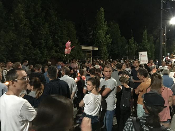 Protest przed domem Jarosława Kaczyńskiego, 22 lipca