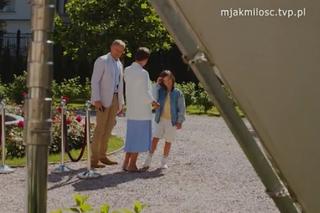 M jak miłość odc. 1682. Syn Franki -  Adam Lewicki (Liam Culbreth), Marta (Natalia Sikora), Karol (Konrad Marszałek)