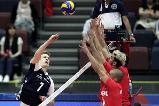 Artur Szalpuk podczas meczu Bułgaria-Polska