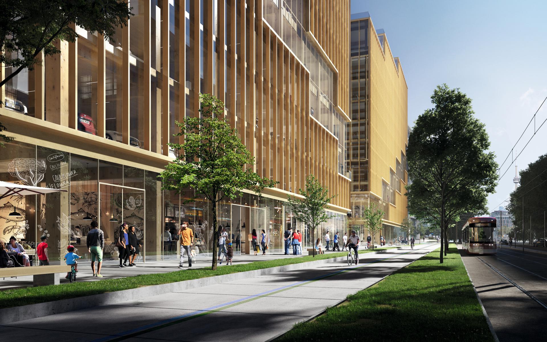 Drewniany biurowiec mierzący 42 m stanowić ma część nowej dzielnicy nad brzegiem jeziora Ontario