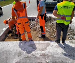 Tak naprawiano betonową nawierzchnię autostrady A1