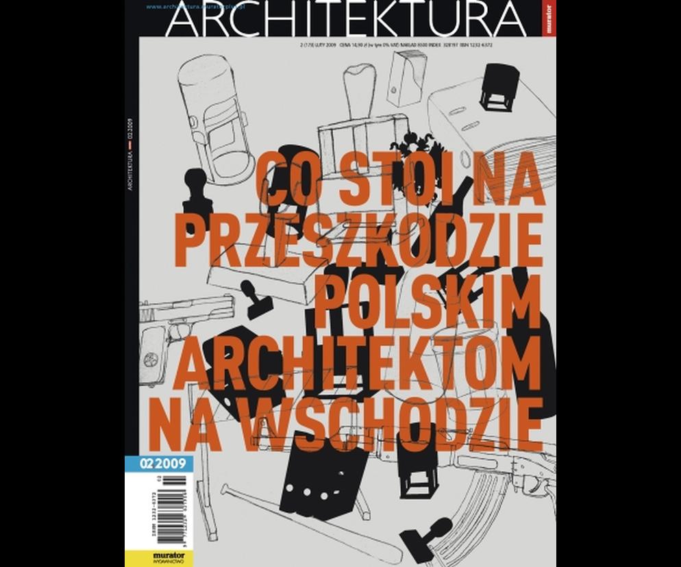Okładka Miesięcznik Architektura 02/2009