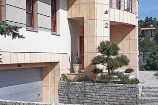 kamien na  fragmencie elewacji