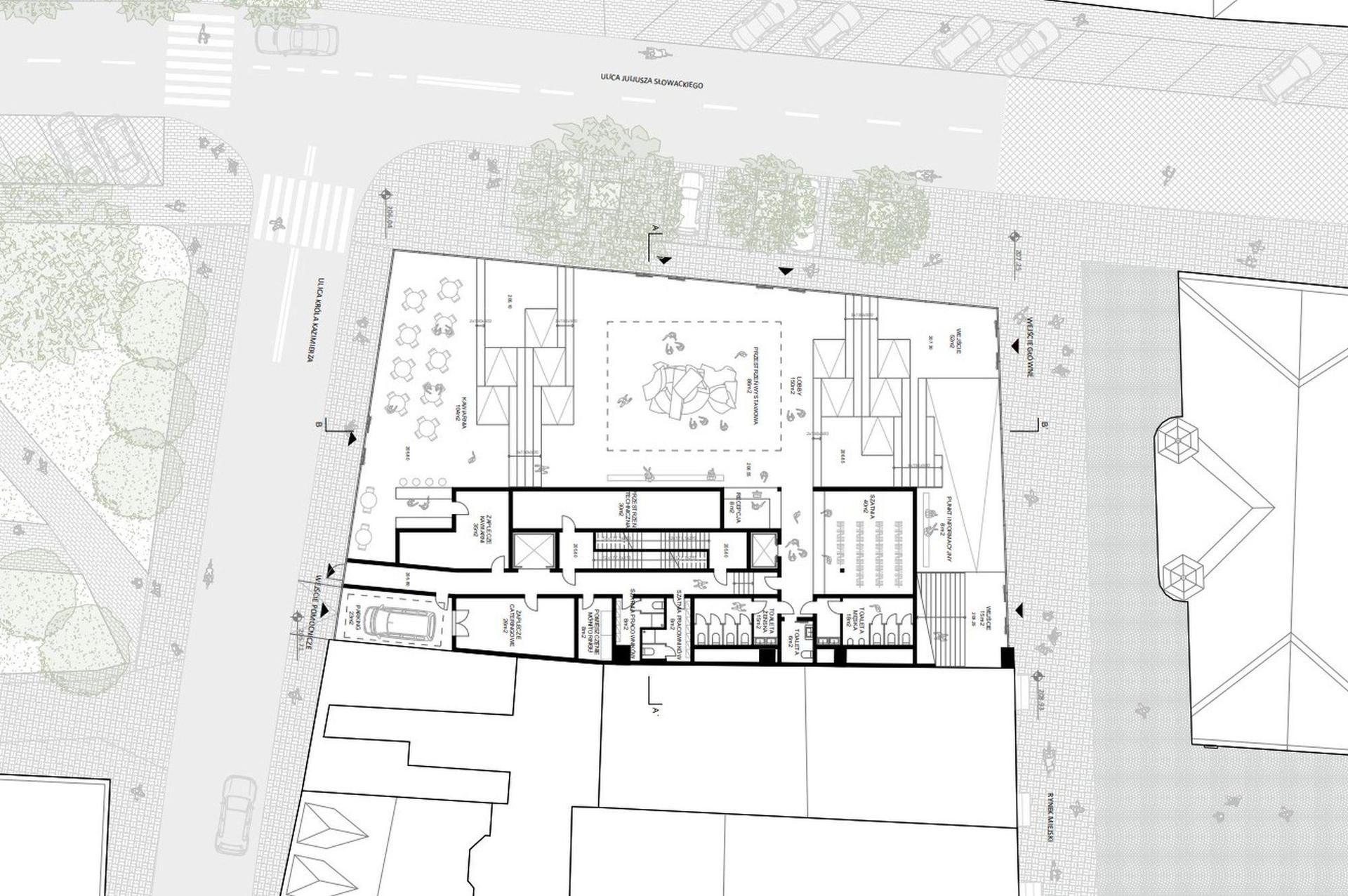 Aula miejska w Rzeszowie według biura ZIEMIA