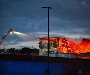 Pożar hali w Mińsku Mazowieckim