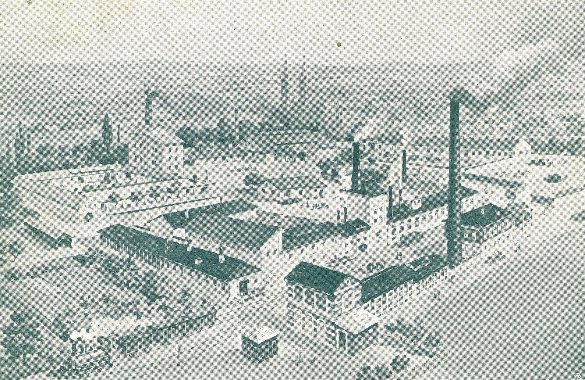 Browar Książąt Sanguszków w Tarnowie, widok między 1910 a 1939 r.