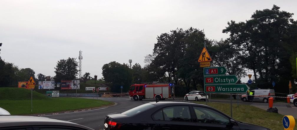 Awaria gazociągu w centrum Torunia. Akcja służb